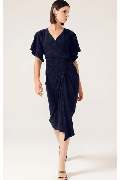 The Emporium Dress - Navy Lurex