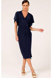 The Emporium Dress - Navy Lurex