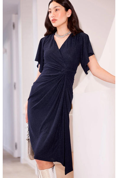 The Emporium Dress - Navy Lurex