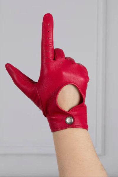 Thruxton Leather Driving Gloves - Fuchsia Pink