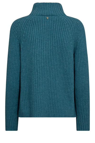 Thyra High Neck Knit - Storm Blue