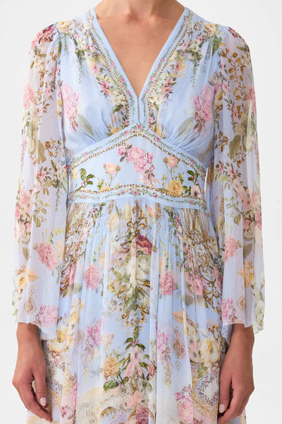 Tiled In Time Flared Sleeve Dress