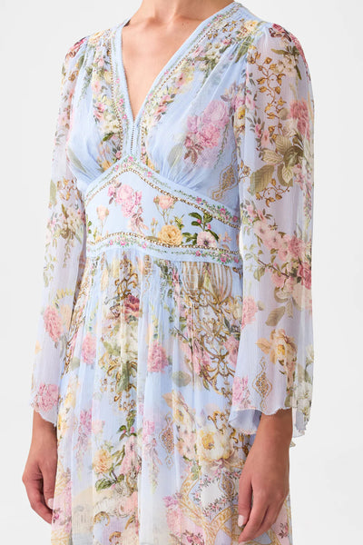 Tiled In Time Flared Sleeve Dress