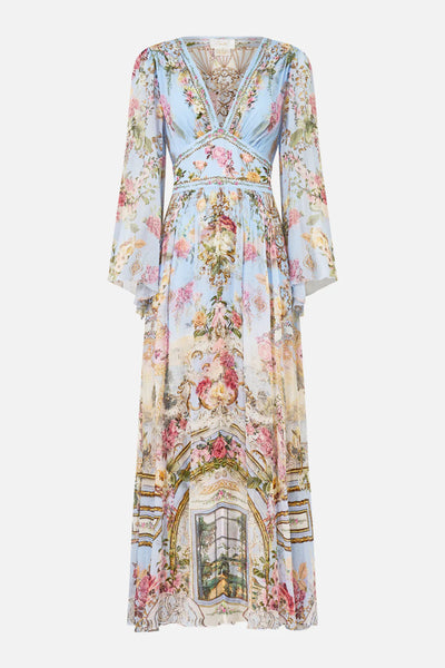 Tiled In Time Flared Sleeve Dress