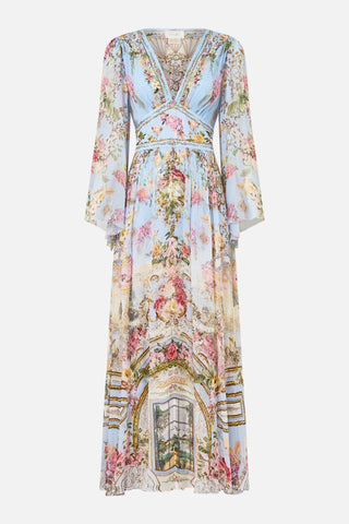 Tiled In Time Flared Sleeve Dress