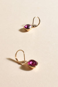 Vera French Hook Jewel Drop Earrings - Hot Pink