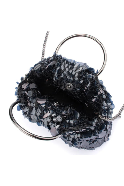 Vera Sequin Top Handel - Black
