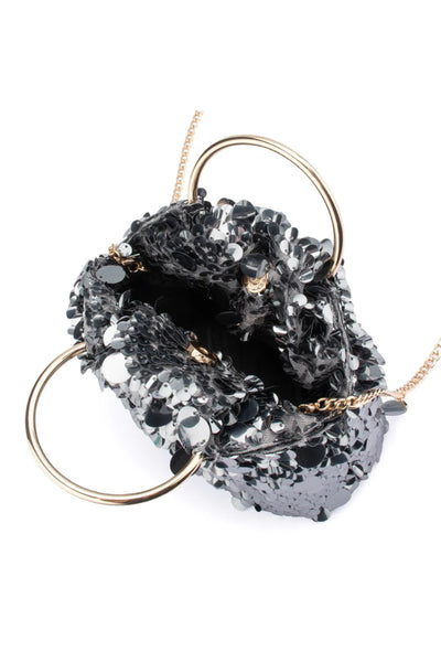 Vera Sequin Top Handel - Gunmetal