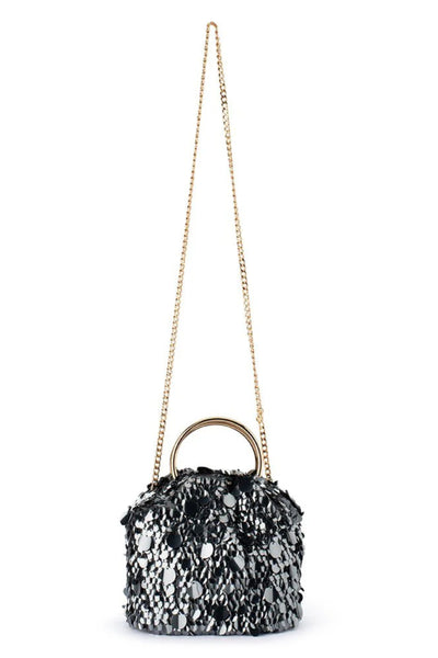 Vera Sequin Top Handel - Gunmetal
