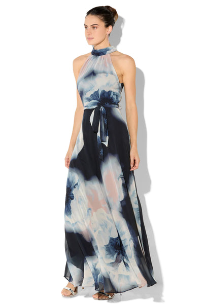 Victoria Halter Maxi Dress - Moody Floral