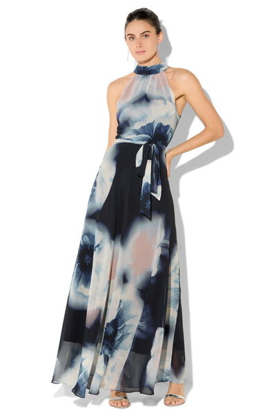 Victoria Halter Maxi Dress - Moody Floral