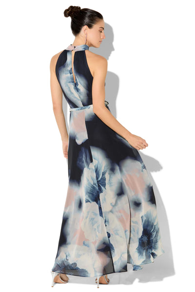 Victoria Halter Maxi Dress - Moody Floral