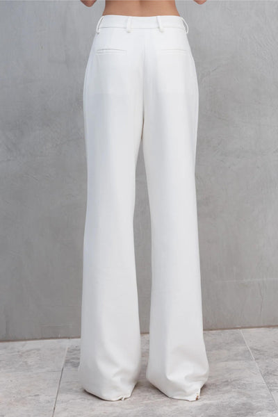 Vivien High Waist Pant - White