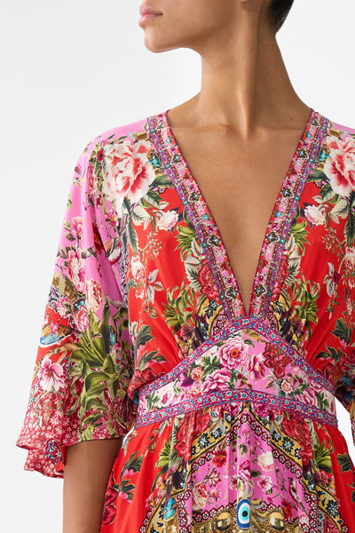 Heirloom Empire Waisted Dress with Hem Ruffle