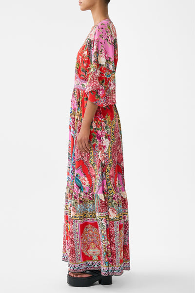 Heirloom Empire Waisted Dress with Hem Ruffle