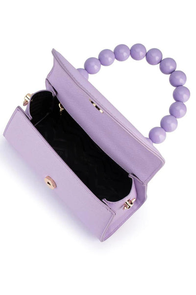 Wendy Acrylic Bead Handle Bag - Lilac