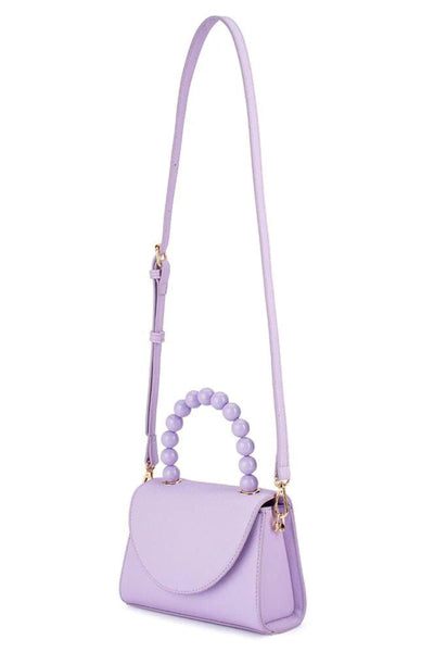 Wendy Acrylic Bead Handle Bag - Lilac