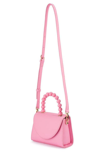 Wendy Acrylic Bead Handle Bag - Pink