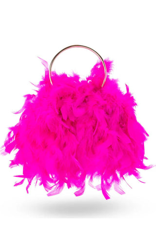 Willis Feather Bag - Fuchsia