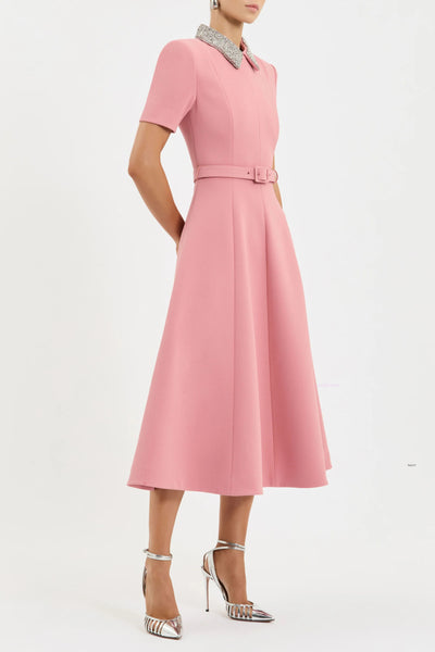 Xena Short Sleeve Midi - Blush