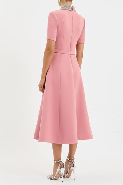 Xena Short Sleeve Midi - Blush