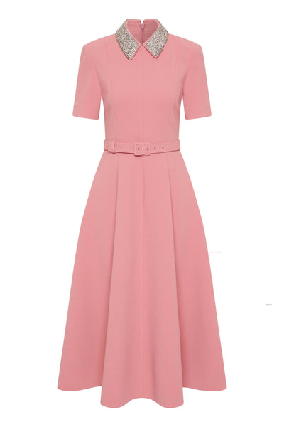 Xena Short Sleeve Midi - Blush