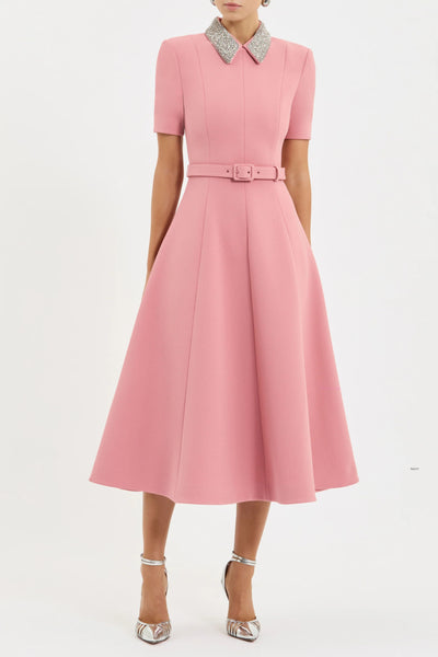 Xena Short Sleeve Midi - Blush