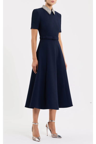 Xena Short Sleeve Midi - Navy