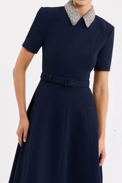 Xena Short Sleeve Midi - Navy
