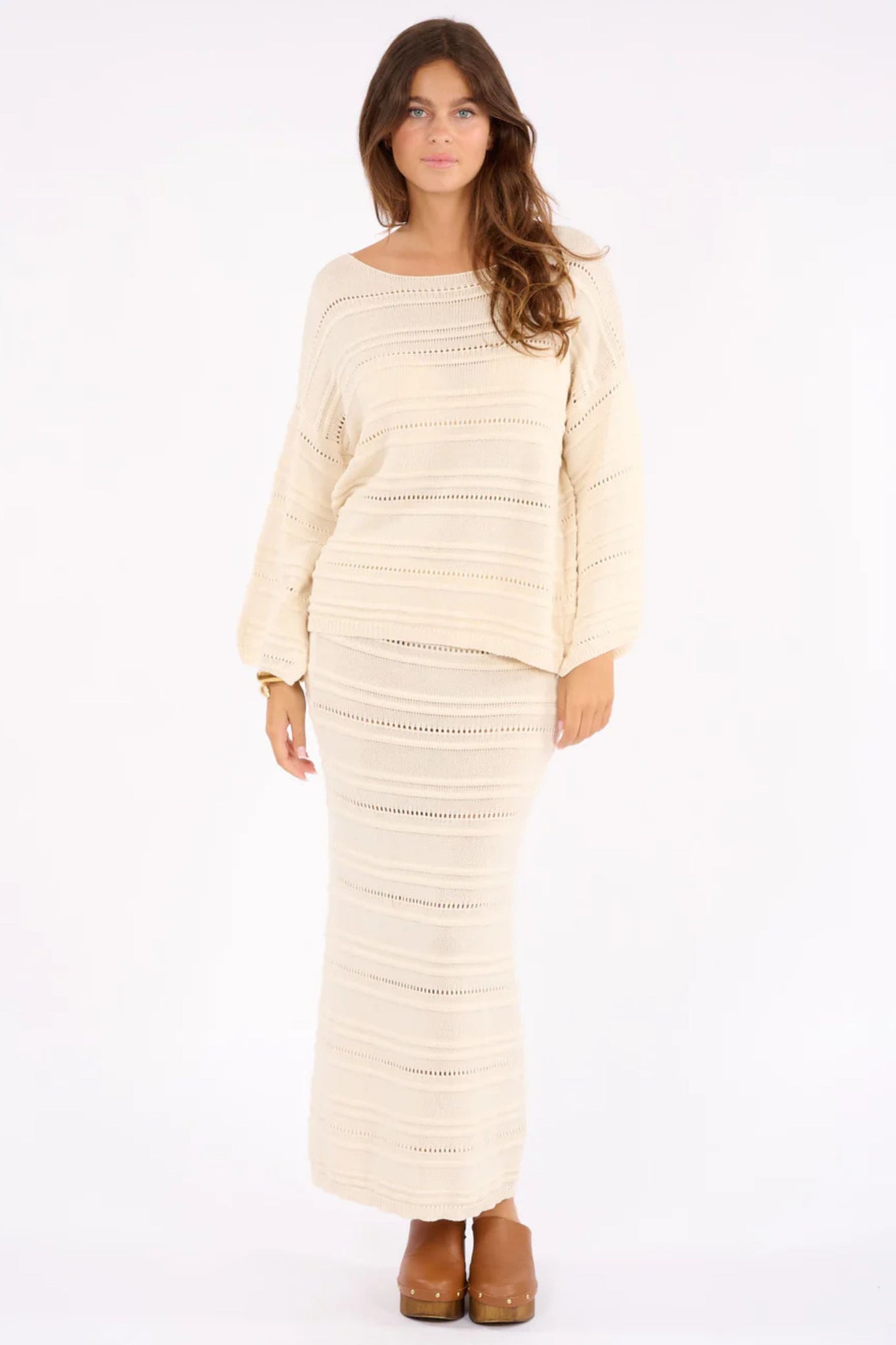 Zak Knit Skirt - Ecru