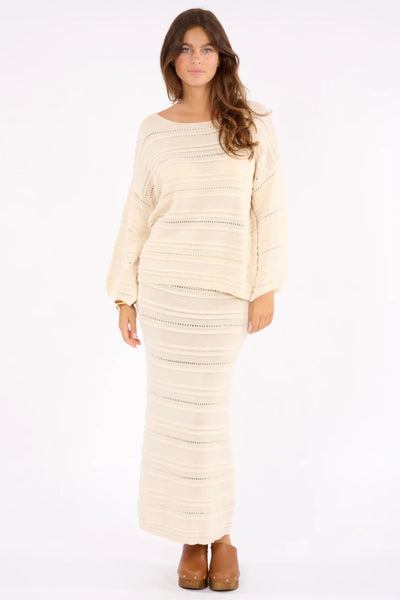 Zak Knit Skirt - Ecru