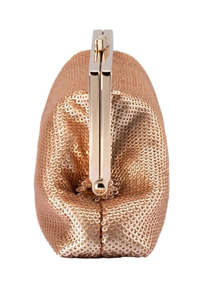 Zephyr Sequin Clutch - Blush