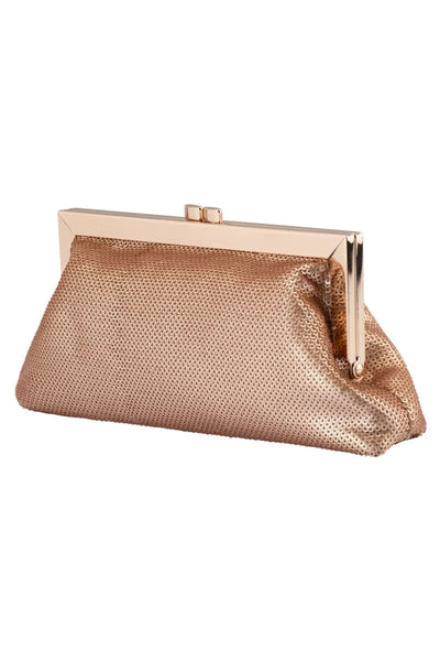 Zephyr Sequin Clutch - Blush