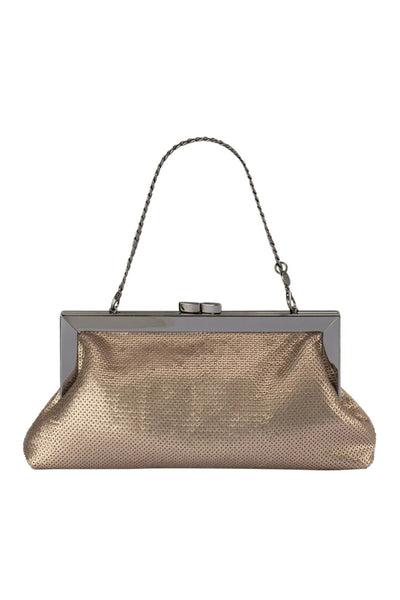 Zephyr Sequin Clutch - Pewter
