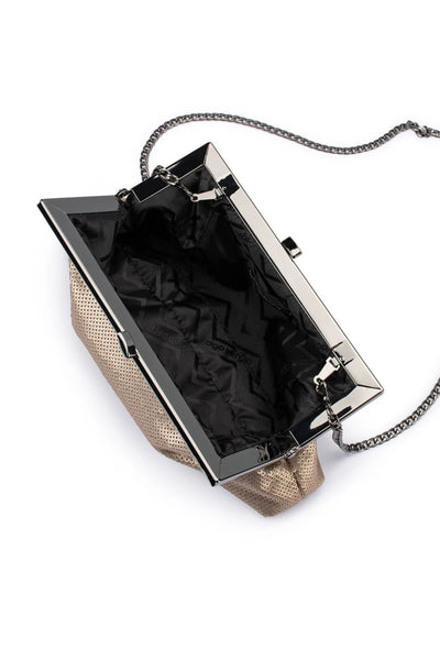 Zephyr Sequin Clutch - Pewter