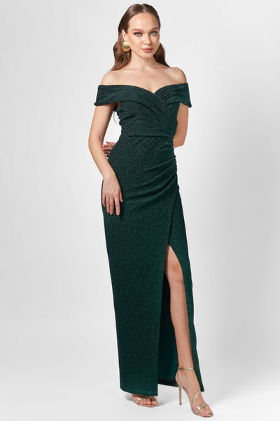 Zimi Off Shoulder Maxi - Emerald