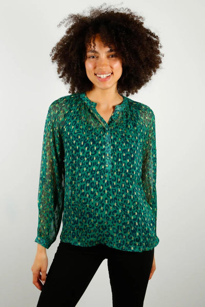 Zion Top - Green Leopard