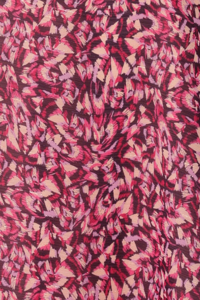 Zora Wrap Dress - Pink Lilac Feather