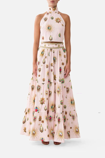 High Waisted Tiered Skirt - Painted Prayers Painpray