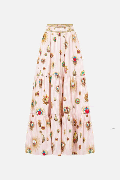 High Waisted Tiered Skirt - Painted Prayers Painpray