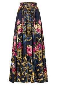 Ornate on a Plate High Waist Tiered Maxi Skirt