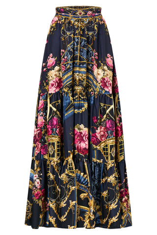 Ornate on a Plate High Waist Tiered Maxi Skirt