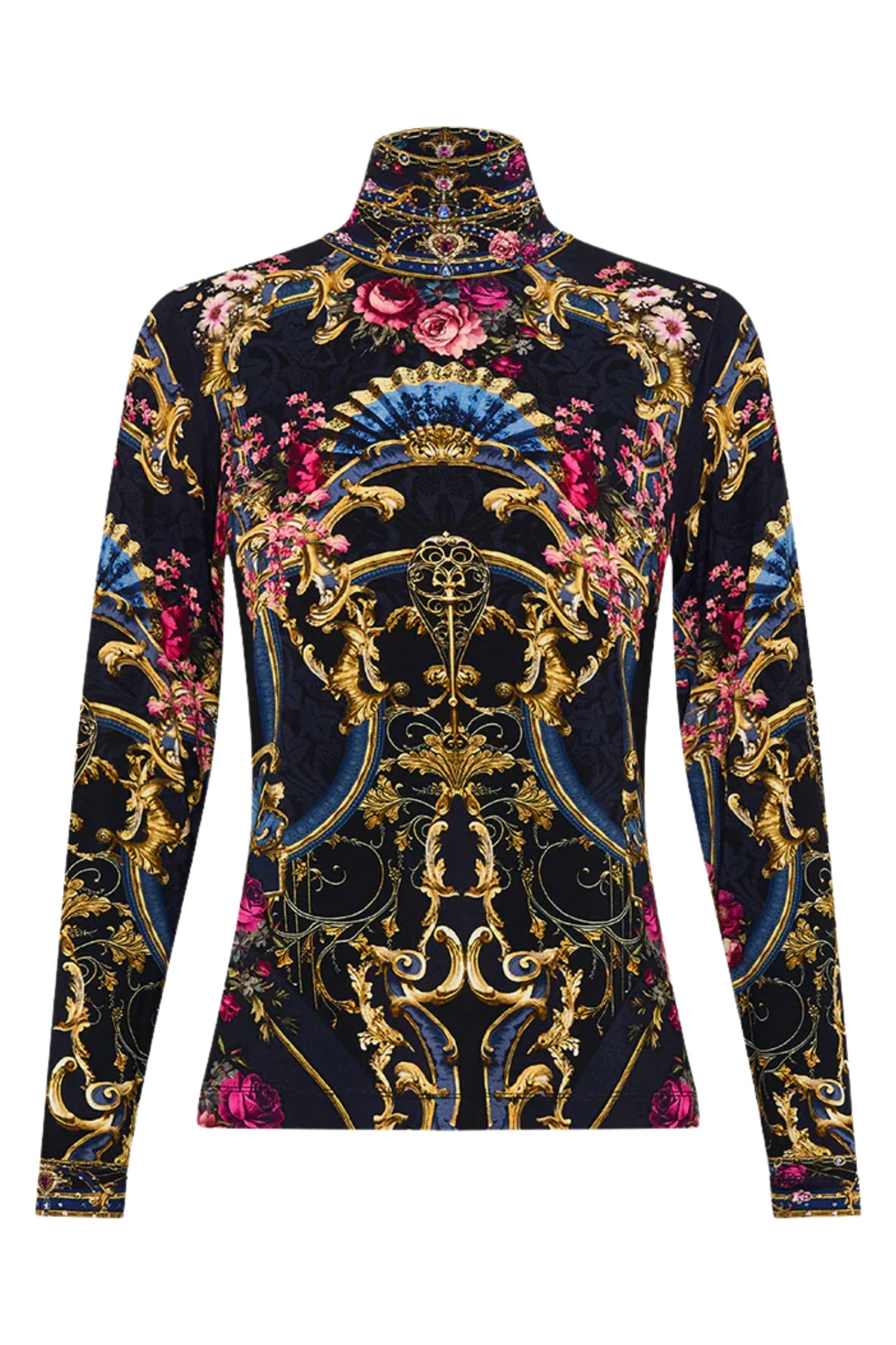 Ornate on a Plate Jersey Turtleneck
