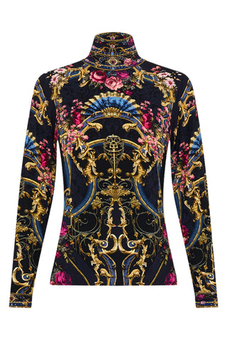 Ornate on a Plate Jersey Turtleneck