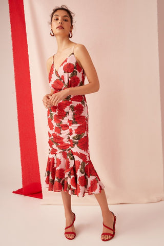 Find You Midi Dress - Powder Blush Dahlia