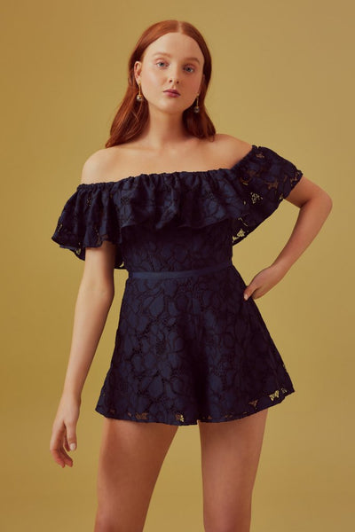 Honour Playsuit - Navy