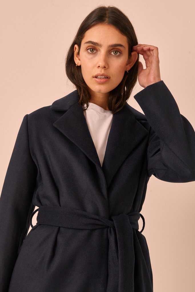 THE FIFTH LABEL Portraits Coat Navy Smoke Mirrors Boutique