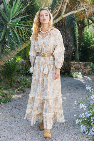 Sarita Cotton Maxi - Gold Lurex