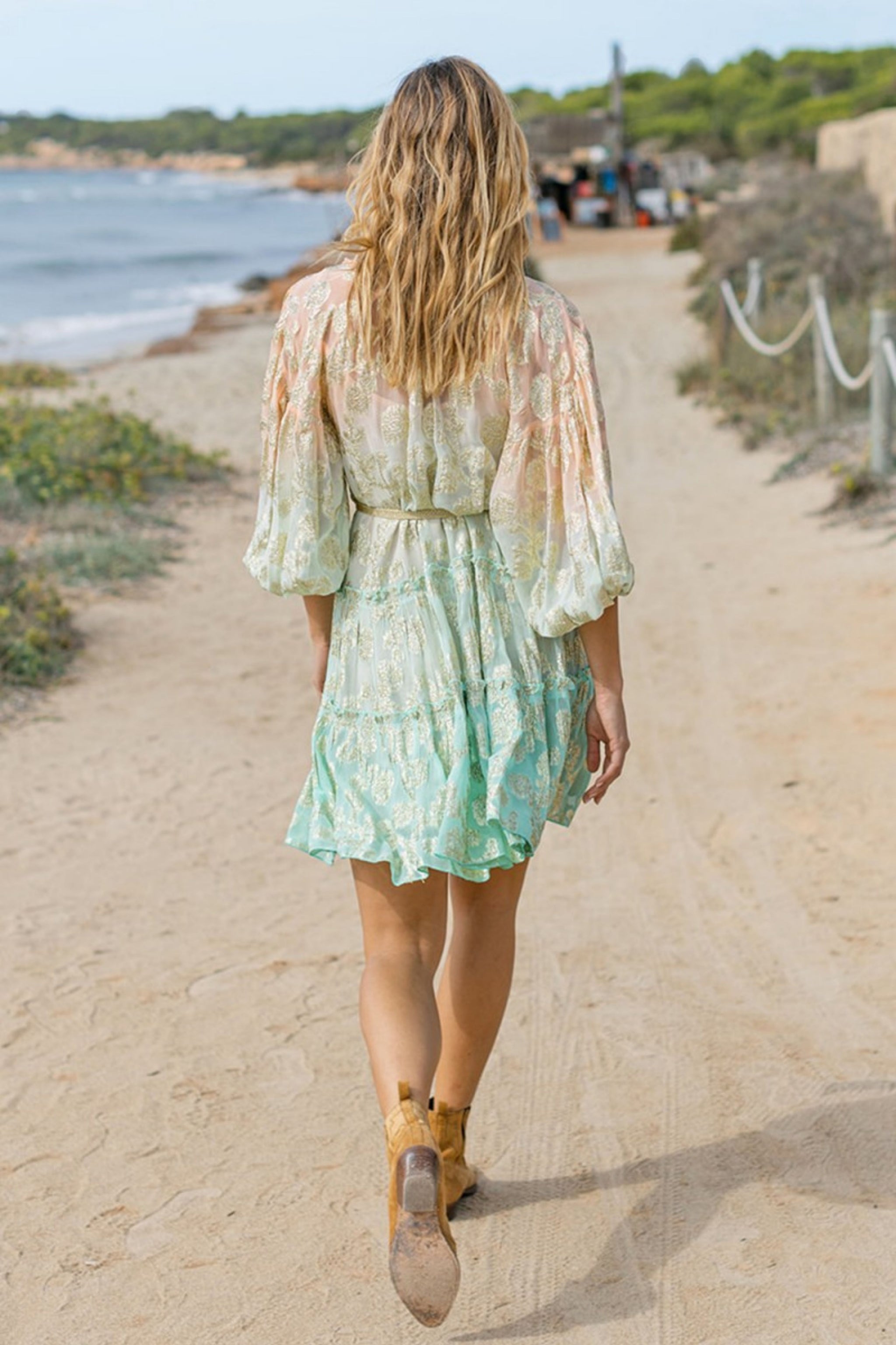 MISS JUNE PARIS A42 Tessa Mini Dress Ombre Lurex Smoke Mirrors Boutique