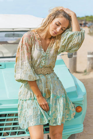 Tessa Mini Dress - Ombre Gold Lurex